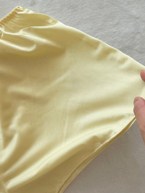 Soft Nylon Yellow Lounge Set size S