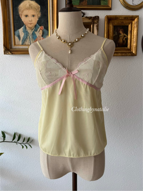 Soft Nylon Yellow Lounge Set size S
