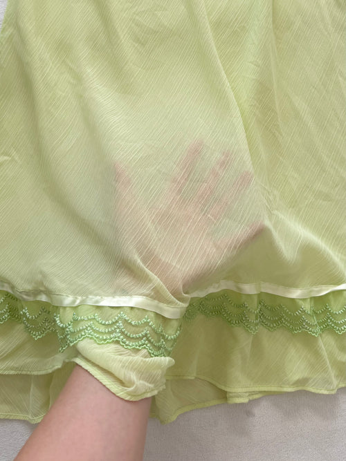 Fairy Green Chiffon Slip Size S