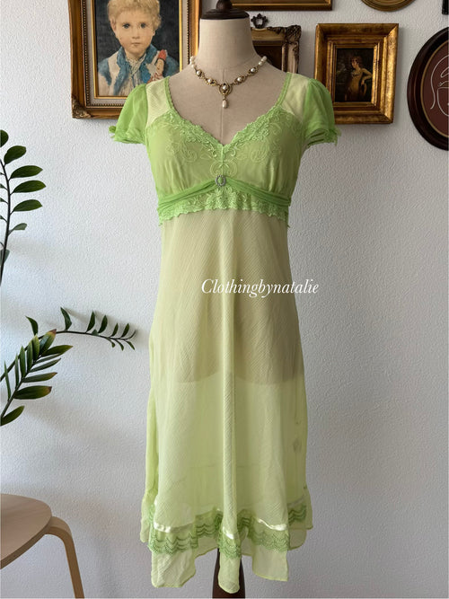 Fairy Green Chiffon Slip Size S