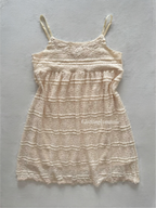 Y2K Cream Lace Babydoll Dress size M