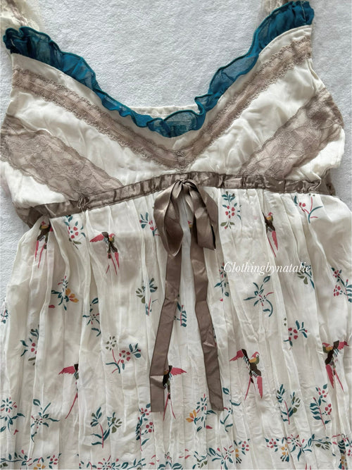 Boho Floral Chiffon Babydoll Size S