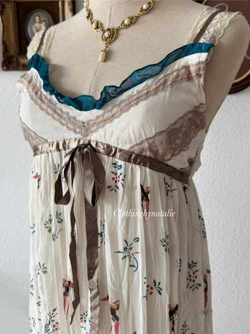 Boho Floral Chiffon Babydoll Size S