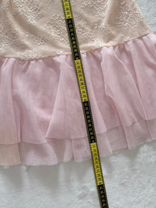 Ballerina Pink Mesh Babydoll Size S