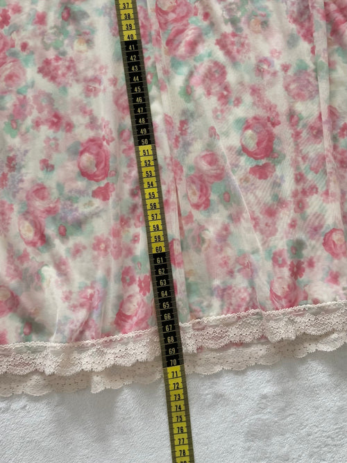 Romantic Floral Mesh Slip Size S