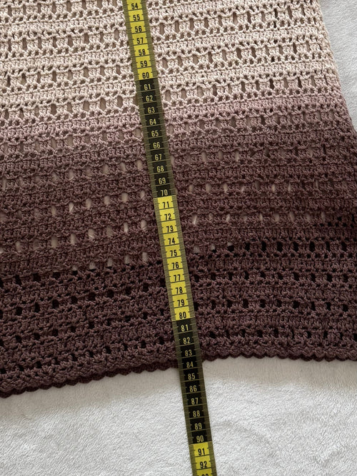 Boho Ombré Brown Knit Dress Size S