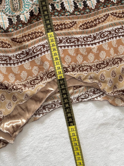 Boho Brown Chiffon Babydoll Size S