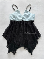 Whimsical Black Blue Babydoll Size S/M