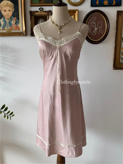 Soft Pink Satin Slip Size S