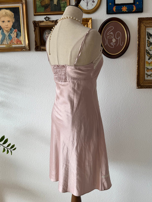 Soft Pink Satin Slip Size S