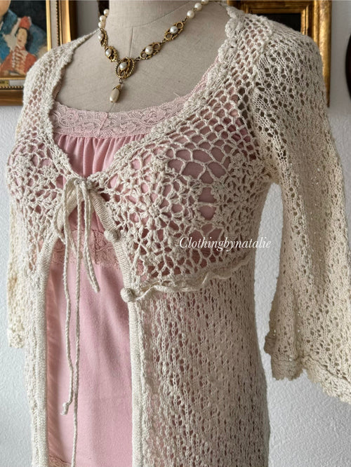 Fairy Pink Cream Knit Cami Set Size S