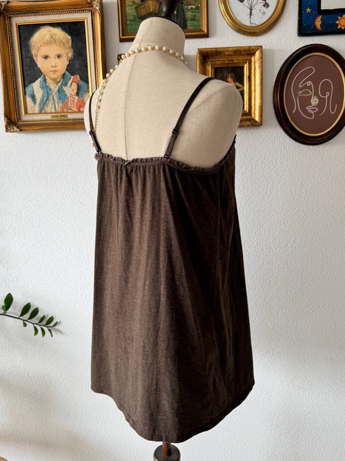 Earthy Brown Babydoll Set Size S