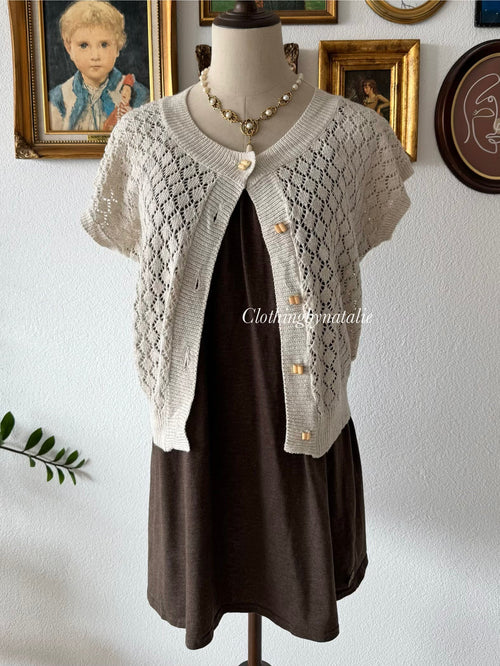 Earthy Brown Babydoll Set Size S