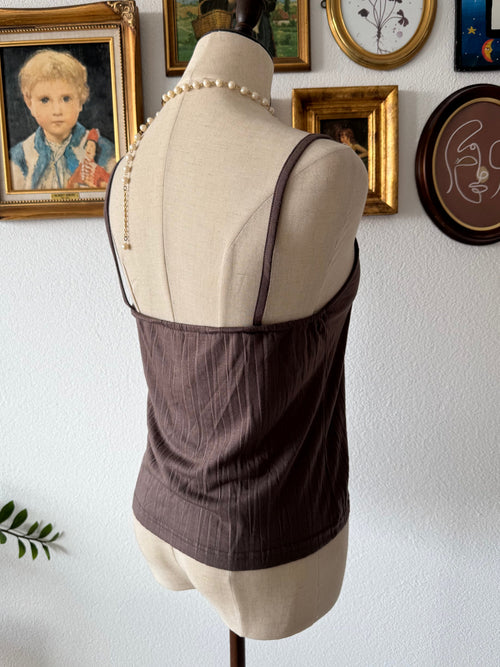 Earthy Brown Knit Cami Set Size S