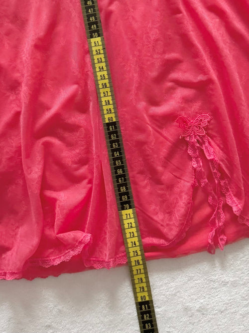Hot Pink Sheer Mesh Slip Size S