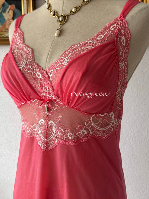 Hot Pink Sheer Mesh Slip Size S