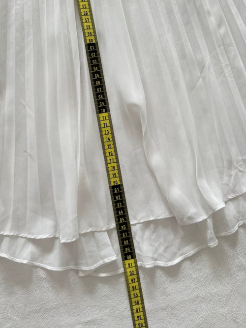 Fairy White Pleated Chiffon Slip Size M