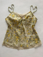 Green Floral Chiffon Cami Size S