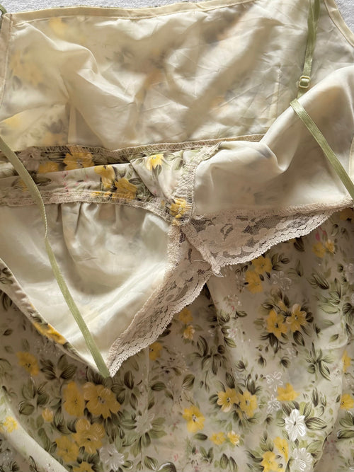 Green Floral Chiffon Cami Size S