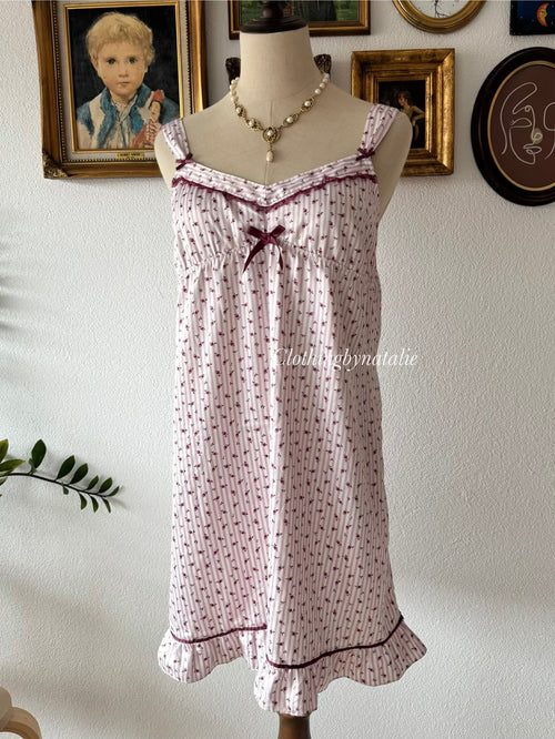 Mini Floral Satin Slip Size M
