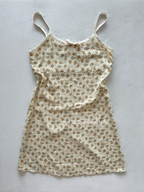 Floral Yellow Sheer Slip Size S