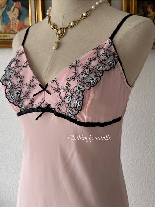 Sheer Pink Chiffon Slip Size S
