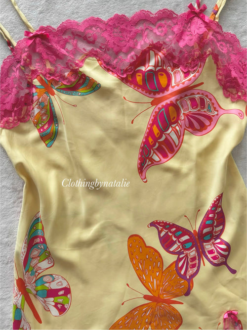 Victoria’s Secret Yellow Satin Mini Dress size S