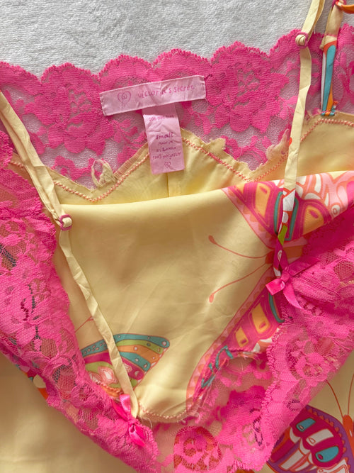 Victoria’s Secret Yellow Satin Mini Dress size S