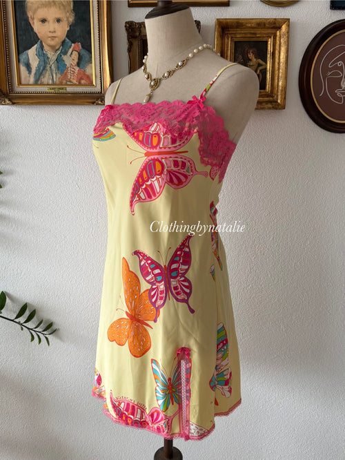 Victoria’s Secret Yellow Satin Mini Dress size S