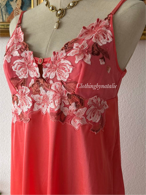 Embroidery Orange Nylon Babydoll size M