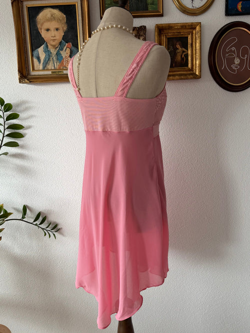 Coquette Pink Chiffon Babydoll Size S/M