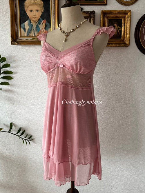 Fairy Pink Mesh Babydoll Size S