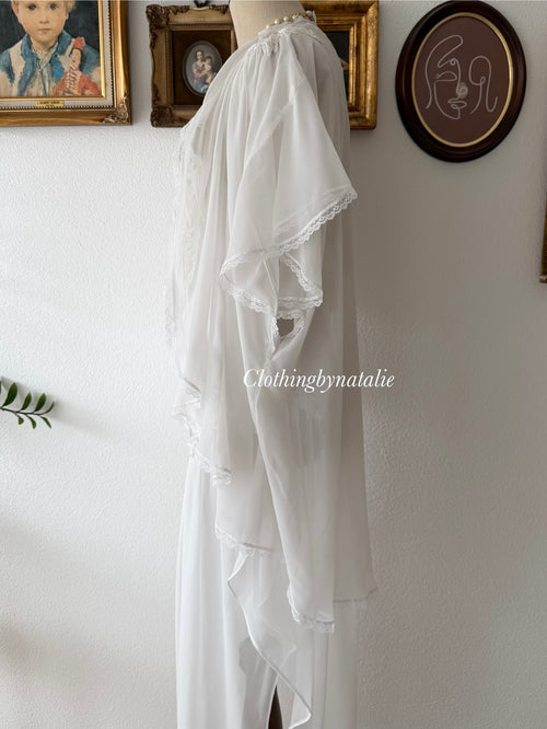 Pauline’s Crousseau Bridal Drop Waist Peignoir Set Size M/ small L