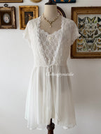 Delicates Nylon Lace Bridal Peignoir Size M