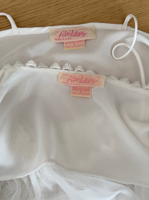 Flora Nikrooz Mini Bridal Peignoir Set Size S