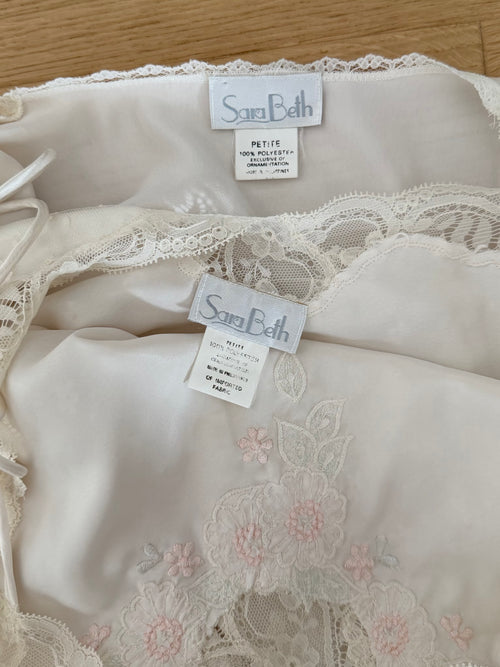 Sara Beth Bridal Satin Peignoir Set Size S