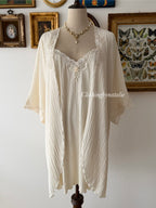 Shadow Line Jersey Peignoir Set Size L