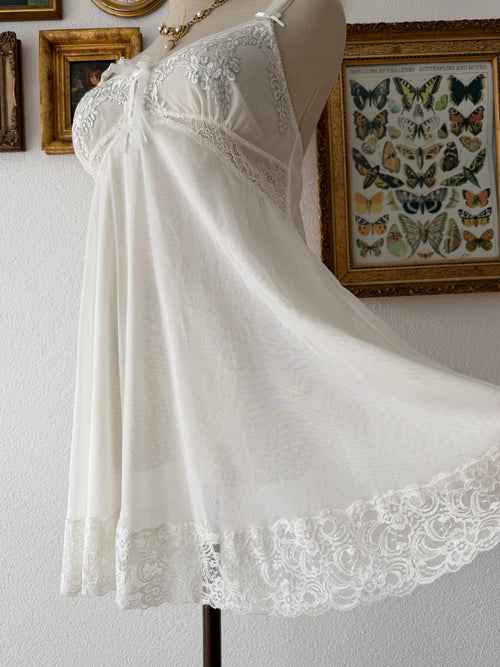 White Mesh Babydoll Size S