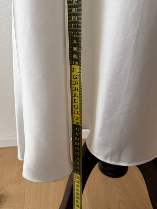 Linea Donatella Maxi White Satin Dress Size M