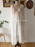 Delicates Maxi Satin Peignoir Set Size S