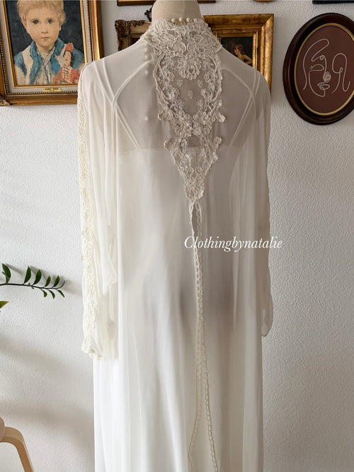 Lingerie Cacique Bridal Satin Peignoir Set Size S