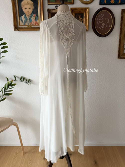 Lingerie Cacique Bridal Satin Peignoir Set Size S