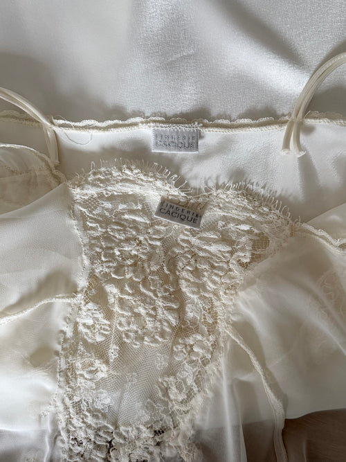 Lingerie Cacique Bridal Satin Peignoir Set Size S