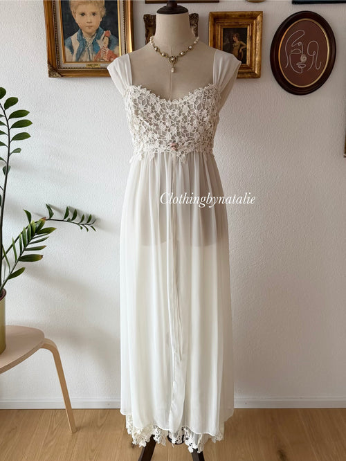 Flora Nikrooz Bridal Maxi Peignoir Set Size S
