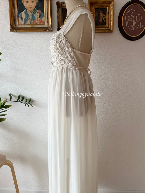 Flora Nikrooz Bridal Maxi Peignoir Set Size S