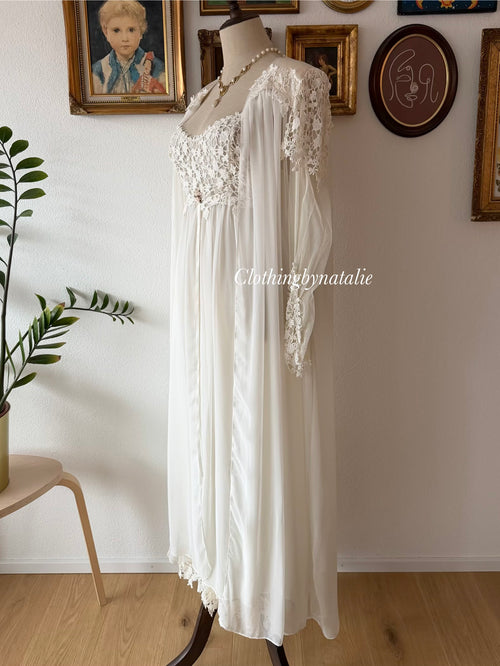 Flora Nikrooz Bridal Maxi Peignoir Set Size S