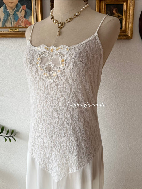 Val Mode Bridal Nylon Maxi Peignoir Size M