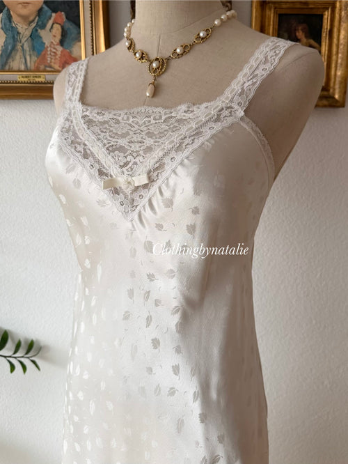 Carole Hochmann Bridal Maxi Satin Peignoir Set Size S