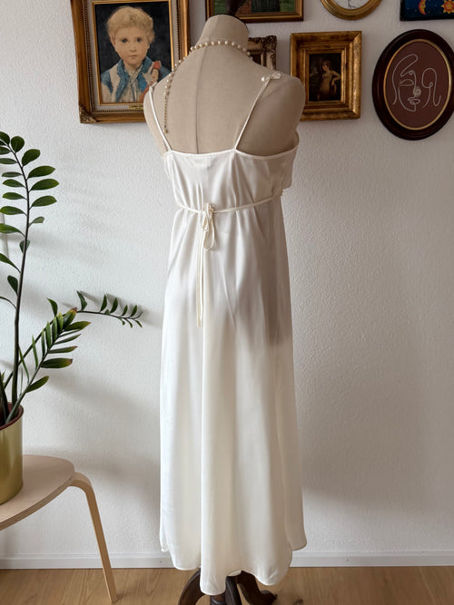 Delicates Bridal Satin Maxi Peignoir Set Size M