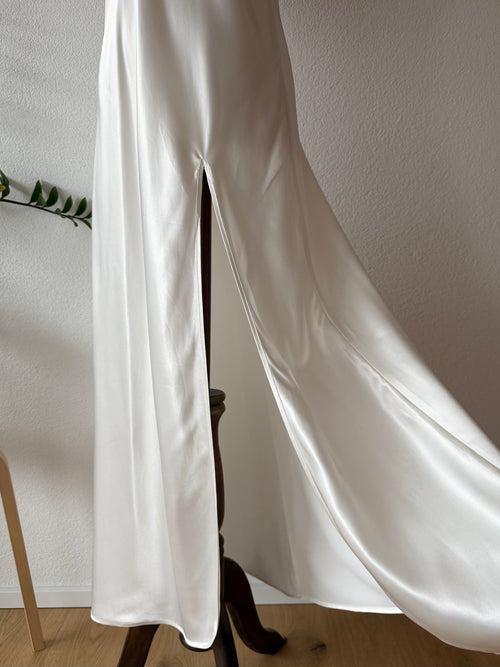 Victoria’s Secret White Satin Maxi Gown Size S